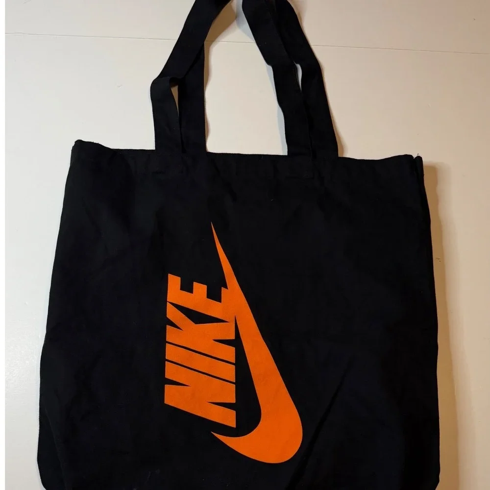 Nike Vlone Tote Bag Black Orange Canvas Streetwear Shopper Supreme Creations